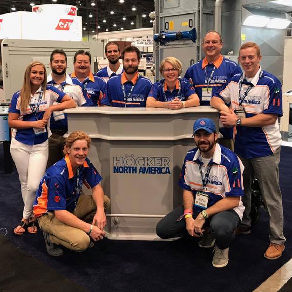 team hocker north america at a tradeshow